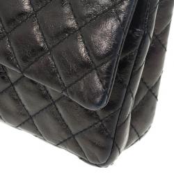 مملوكة مسبقًا Chanel Black Glazed 2.55 Reissue Size 226 Bag