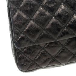 مملوكة مسبقًا Chanel Black Glazed 2.55 Reissue Size 226 Bag