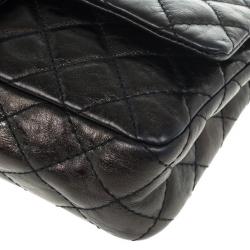 مملوكة مسبقًا Chanel Black Glazed 2.55 Reissue Size 226 Bag