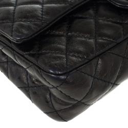 مملوكة مسبقًا Chanel Black Glazed 2.55 Reissue Size 226 Bag