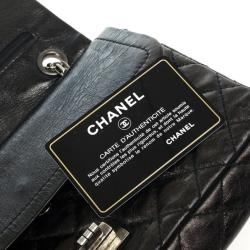 مملوكة مسبقًا Chanel Black Glazed 2.55 Reissue Size 226 Bag
