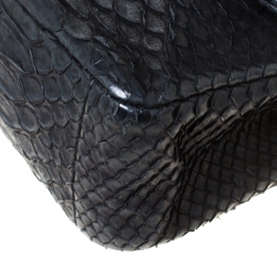 Pre Owned حقيبة شانيل قلاب مزدوج كلاسيك متوسطة جلد مبطنة سوداء