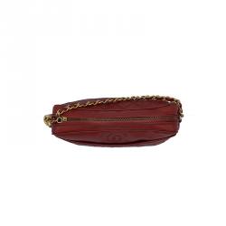 مملوكة مسبقًا Chanel Red Quilted Leather Tassel Vintage Shoulder Bag