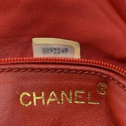 مملوكة مسبقًا Chanel Red Quilted Leather Tassel Vintage Shoulder Bag