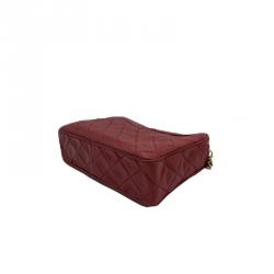 مملوكة مسبقًا Chanel Red Quilted Leather Tassel Vintage Shoulder Bag