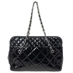 Pre Owned Chanel Black Quilted Vintage Large Tote Bag