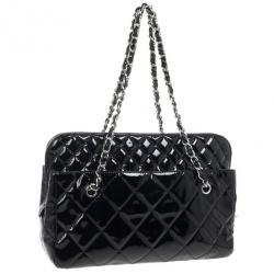 Pre Owned Chanel Black Quilted Vintage Large Tote Bag