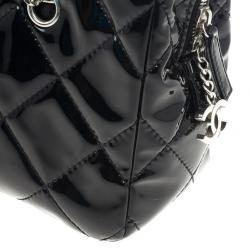 Pre Owned Chanel Black Quilted Vintage Large Tote Bag