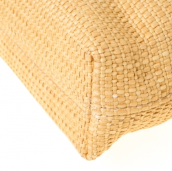 مملوكة مسبقًا Chanel Yellow/Brown Raffia and Leather CC Tote 