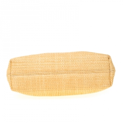 مملوكة مسبقًا Chanel Yellow/Brown Raffia and Leather CC Tote 