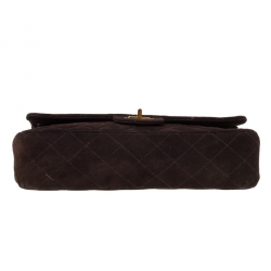 مملوكة مسبقًا Chanel Brown Quilted Suede Reissue 2.55 Classic 225 Flap Bag   