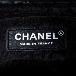 Pre Owned Chanel Black Tweed/Lizard Skin with Fur Trim Flap Shoulder Bag