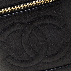 Chanel Black Caviar Leather Vanity Case
