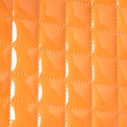 مملوكة مسبقًا حقيبة شانيل بولينغ جاست مادموازيل جلد لامع مبطنة برتقالية