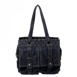 مملوكة مسبقًا Chanel Dark Blue Denim Tote