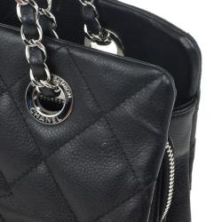 Pre Owned Chanel Black Caviar Grand Shopper Tote 