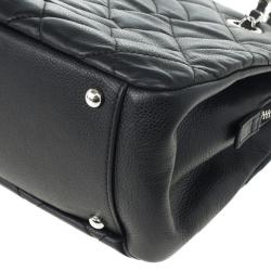 Pre Owned Chanel Black Caviar Grand Shopper Tote 