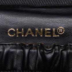 Pre Owned Chanel Black Patent Leather CC Vanity Bag