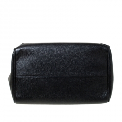 Pre Owned Chanel Black Quilted Leather Accordion Push Lock Flap Bag