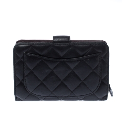 Chanel Black Quilted Leather CC BiFold Wallet