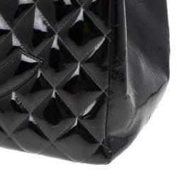 Pre Owned Chanel Black Vintage Patent Grand Shopping Tote GST