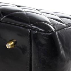 Pre Owned Chanel Black Vintage Patent Grand Shopping Tote GST