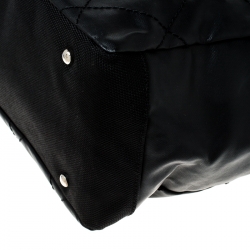 Pre Owned حقيبة يد شانيل باريس بيريتز جراند كانفاس مقوى مبطن أسود