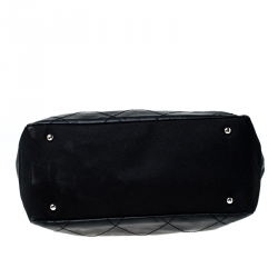 Pre Owned حقيبة يد شانيل باريس بيريتز جراند كانفاس مقوى مبطن أسود