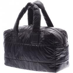 Pre Owned Chanel Black Quilted Nylon Coco Cocoon Hobo Bag