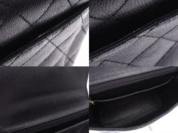 Pre Owned Chanel Black Metalasse Caviar Leather Top Handle Bag
