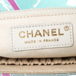 Pre Owned Chanel Multicolor Eiffel Tower Quilted Canvas Flap Shoulder Bag