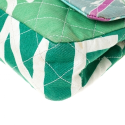 Pre Owned Chanel Multicolor Eiffel Tower Quilted Canvas Flap Shoulder Bag