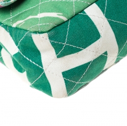 Pre Owned Chanel Multicolor Eiffel Tower Quilted Canvas Flap Shoulder Bag