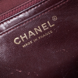 Pre Owned حقيبة شانيل جامبو كلاسيك جلد أسود مبطن بقلاب 