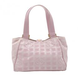 مملوكة مسبقًا حقيبة يد توت شانيل لاين ترافيل شعار CC نايلون