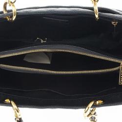 Pre Owned Chanel Black Caviar Grand Shopper Tote