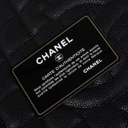 Pre Owned Chanel Black Caviar Grand Shopper Tote