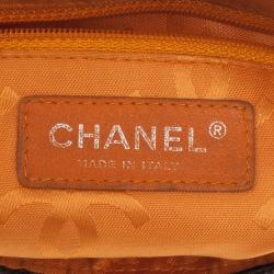 Pre Owned Chanel Black &amp; Beige Mini Calfskin Leather Ligne Cambon Bowler Tote
