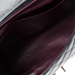 Pre Owned Chanel Black Quilted Leather Maxi Classic Single Flap Bag