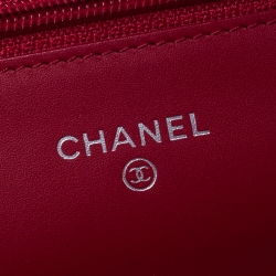 مملوكة مسبقًا Chanel Red Caviar Leather Timeless WOC Clutch Bag