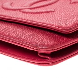 مملوكة مسبقًا Chanel Red Caviar Leather Timeless WOC Clutch Bag