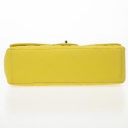 Pre Owned Chanel Yellow Caviar Classic Maxi Flap Bag