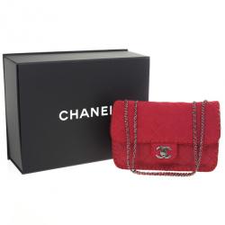 Pre Owned Chanel Pink Suede Flap Bag 