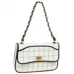 Pre Owned Chanel Leather Square Quilt Flap Bag
