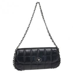 Pre Owned Chanel Black Leather Multi Chain Classic Flap Bag