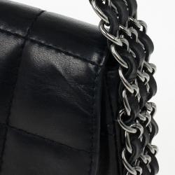 Pre Owned Chanel Black Leather Multi Chain Classic Flap Bag