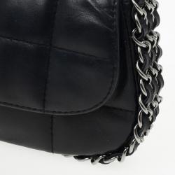 Pre Owned Chanel Black Leather Multi Chain Classic Flap Bag
