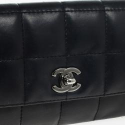 Pre Owned Chanel Black Leather Multi Chain Classic Flap Bag