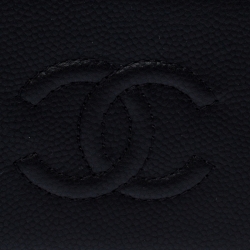 مملوكة مسبقًا Chanel Black Leather Small Timeless CC Zip Coin Purse
