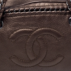 مملوكة مسبقًا Chanel Golden Brown Leather Medium Luxe Ligne Bowler Bag